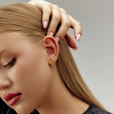 Amara Petite Earrings Small Gold Heart Stud Earrings